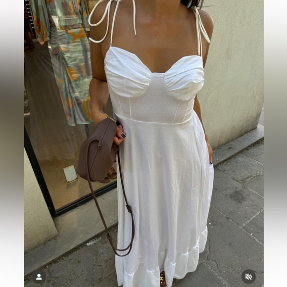 Bloggers Fav🔥| NWT ZARA Gorgeous ZW Collection Ruffled Poplin Dress - Picture 14 of 17